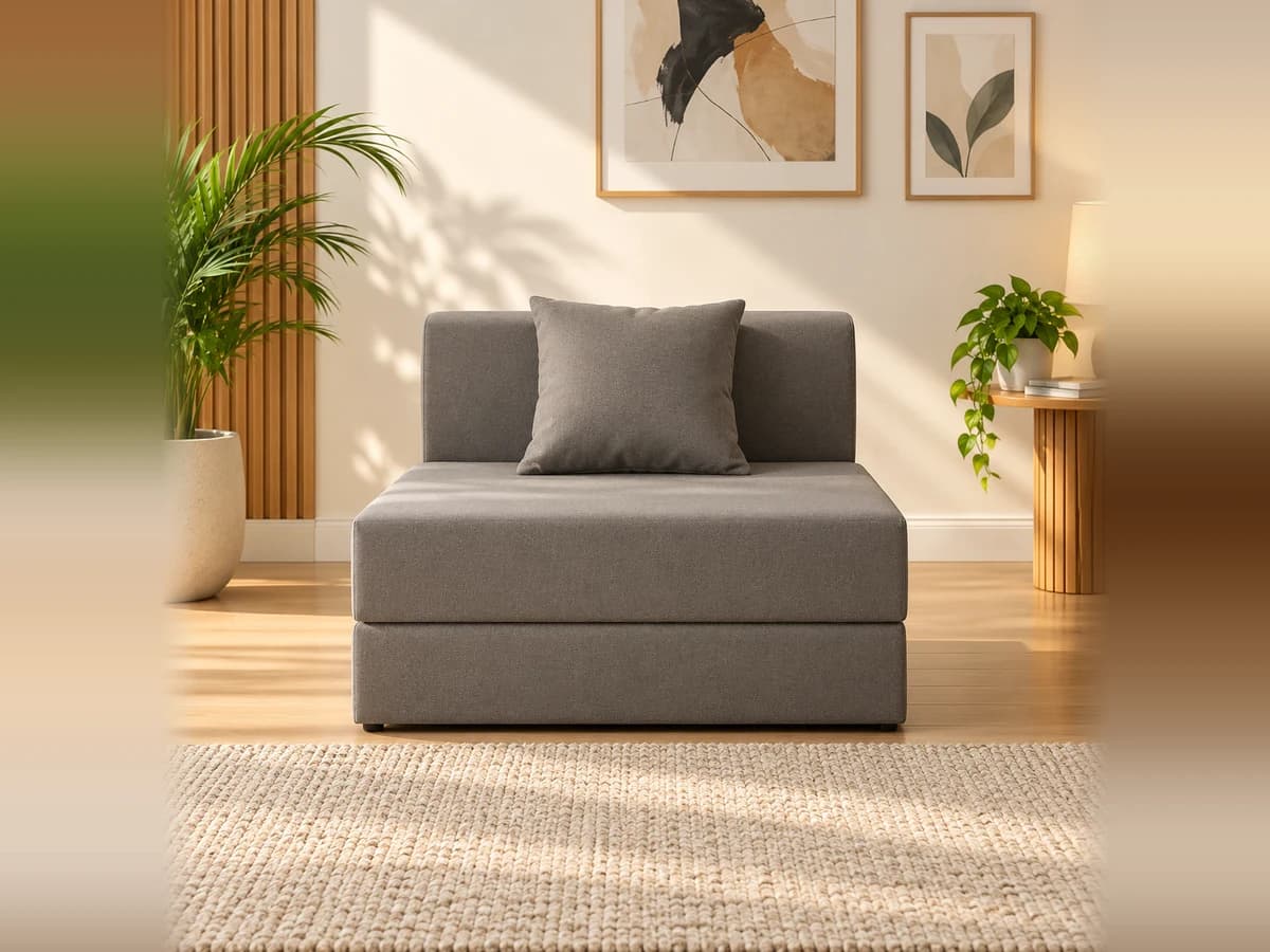 1 Seater Foldable Sofa cum Bed (Single Bed, Grey), photo 1 of 2