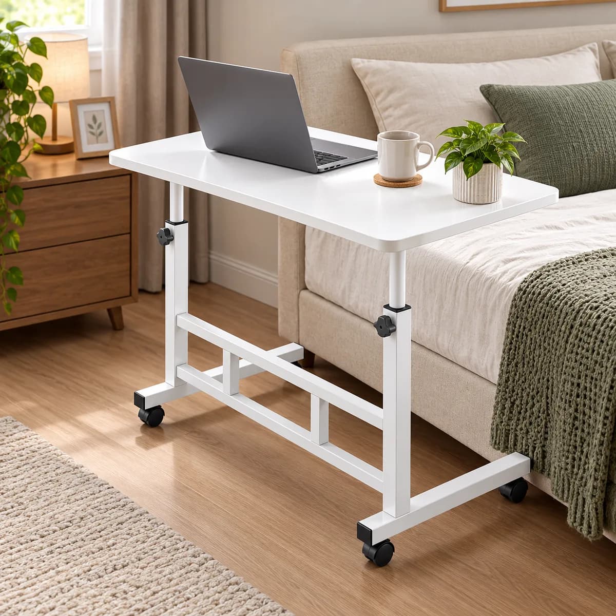 Adjustable Laptop Table on Wheels, photo 1 of 2