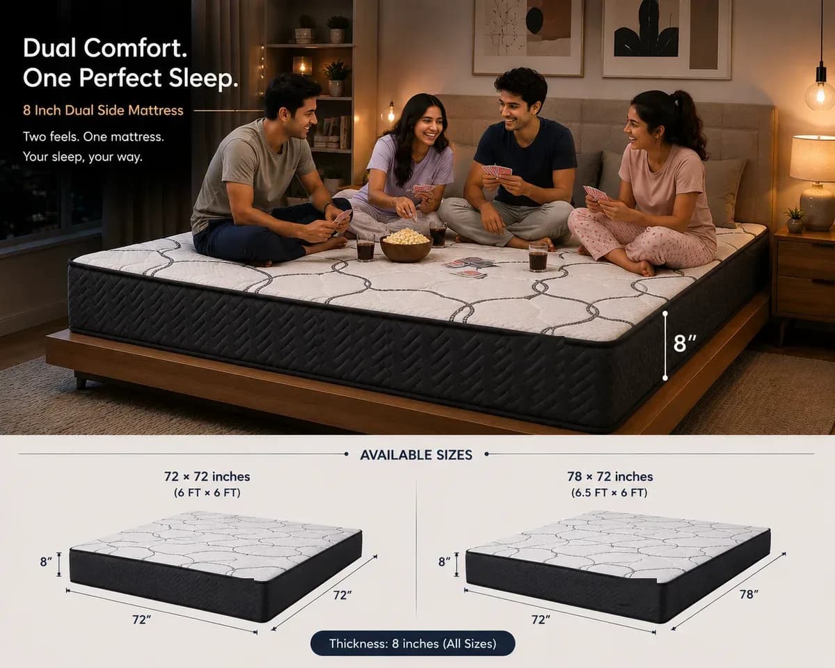 King bed 8" Dual-Comfort Mattress