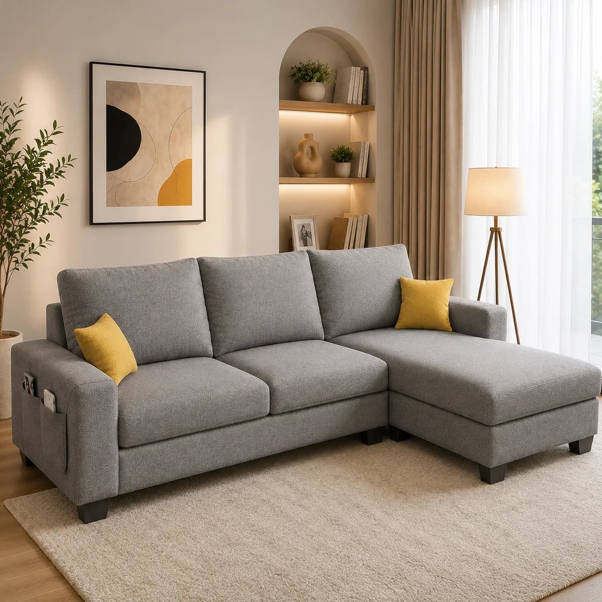 L-Shaped 4 Seater Sofa, photo 1 of 2