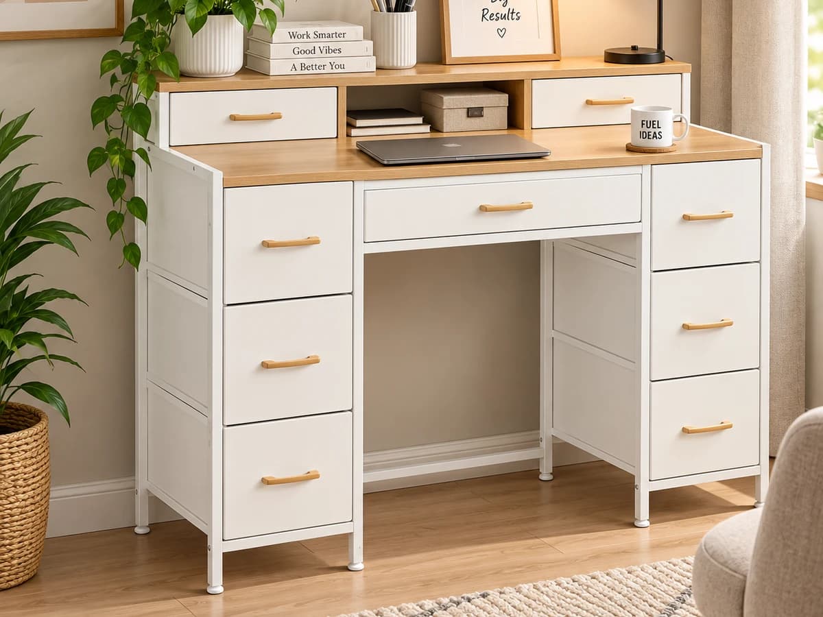 9-Drawer Dresser with Desk, photo 1 of 2