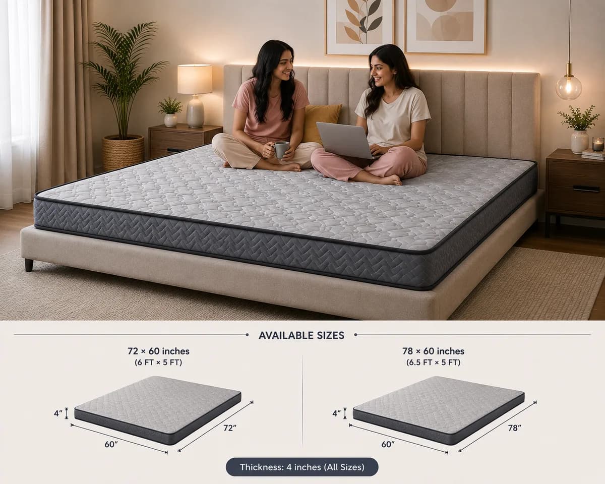 Queen size 4" Orthopaedic Foam Mattress