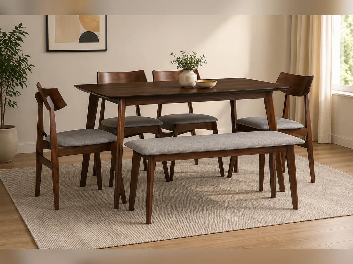 6 Seater Dining table set with bench