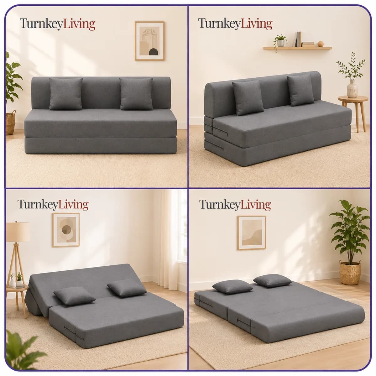 Three-Seater Sofa cum Bed