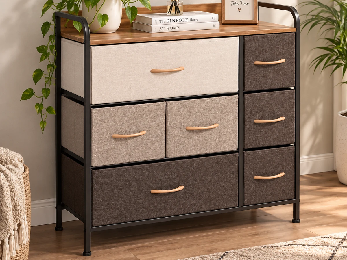 Fabric Chest of 7 Drawers, photo 1 of 2
