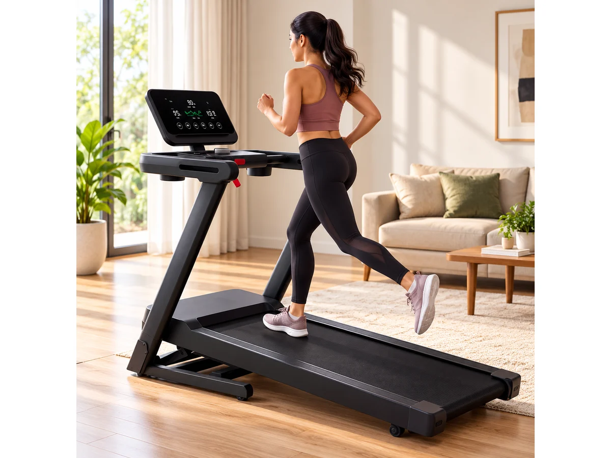 6.5 HP Treadmill with 15-Level Auto Incline & Portable Massager, photo 1 of 2