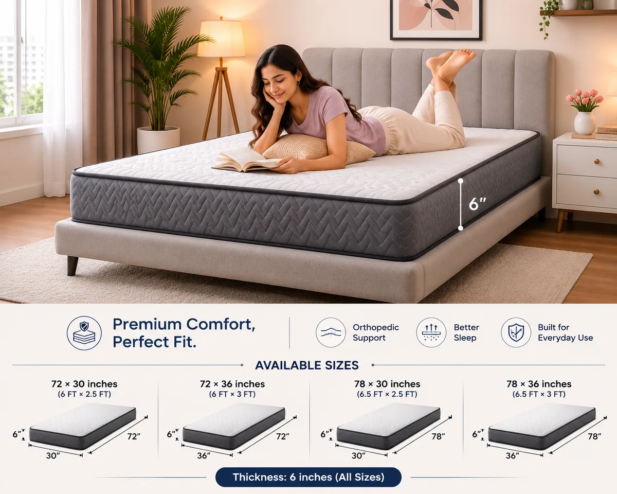 Single bed 6" Orthopaedic Foam Mattress