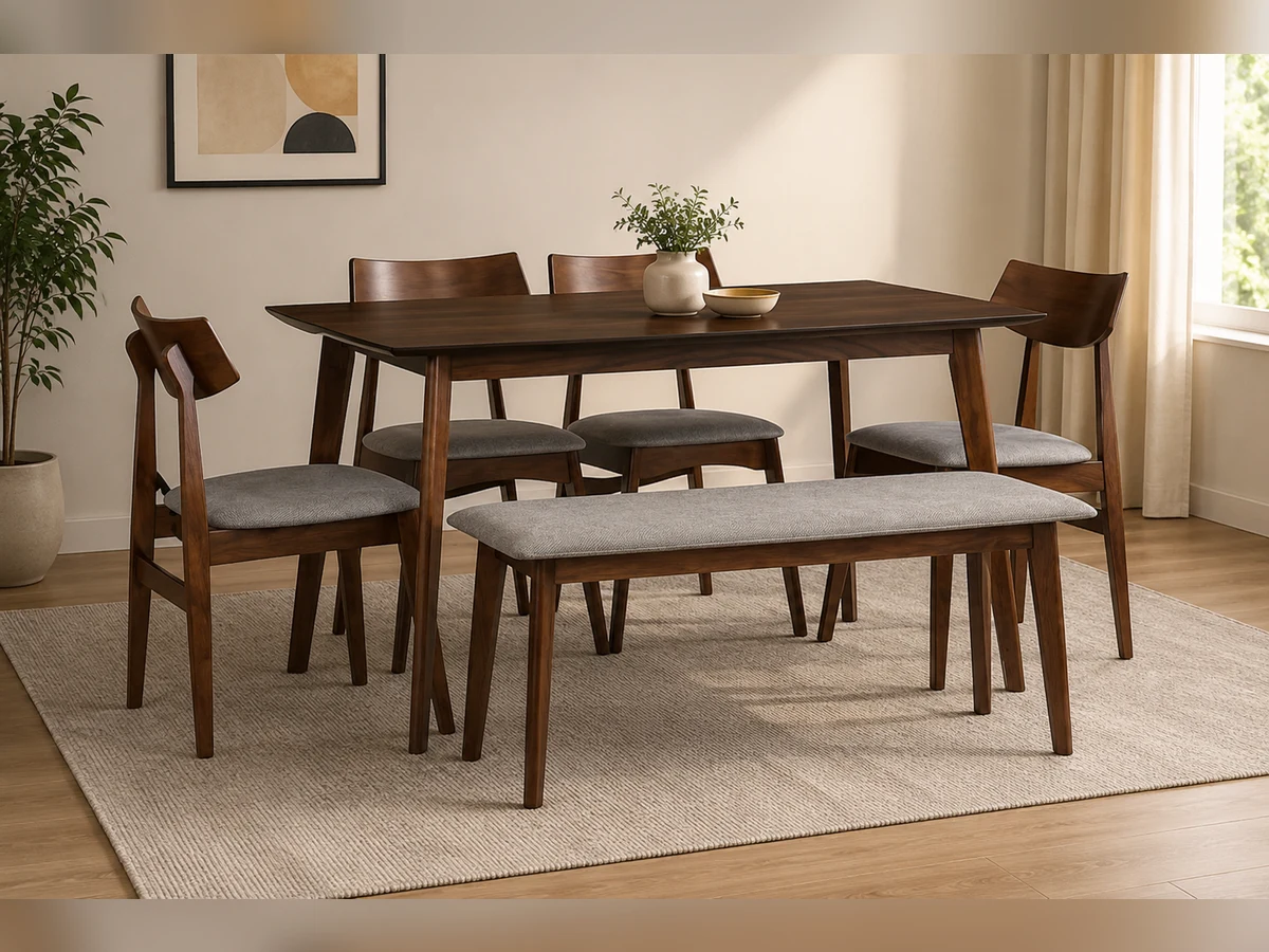 6 Seater Dining table set with bench