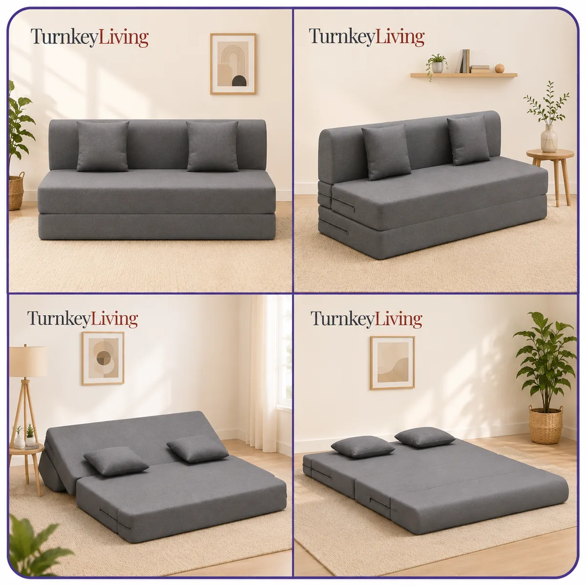 Three-Seater Sofa cum Bed