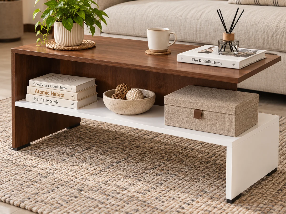 Two-Tier Centre Table with Open Shelf